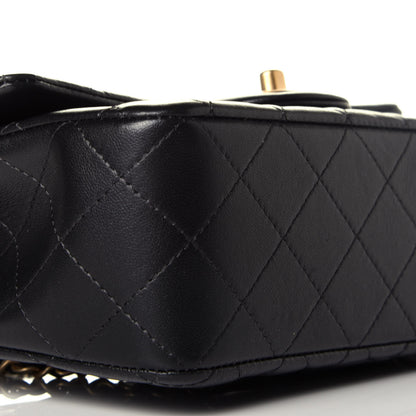 Chanel Lambskin Quilted Mini Top Handle Rectangular Flap Black 8 of 10