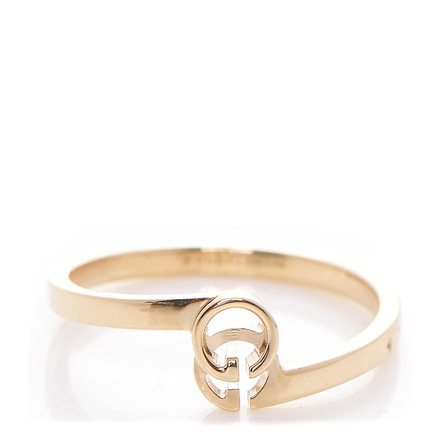 18K Yellow Gold Running G Ring 7.5