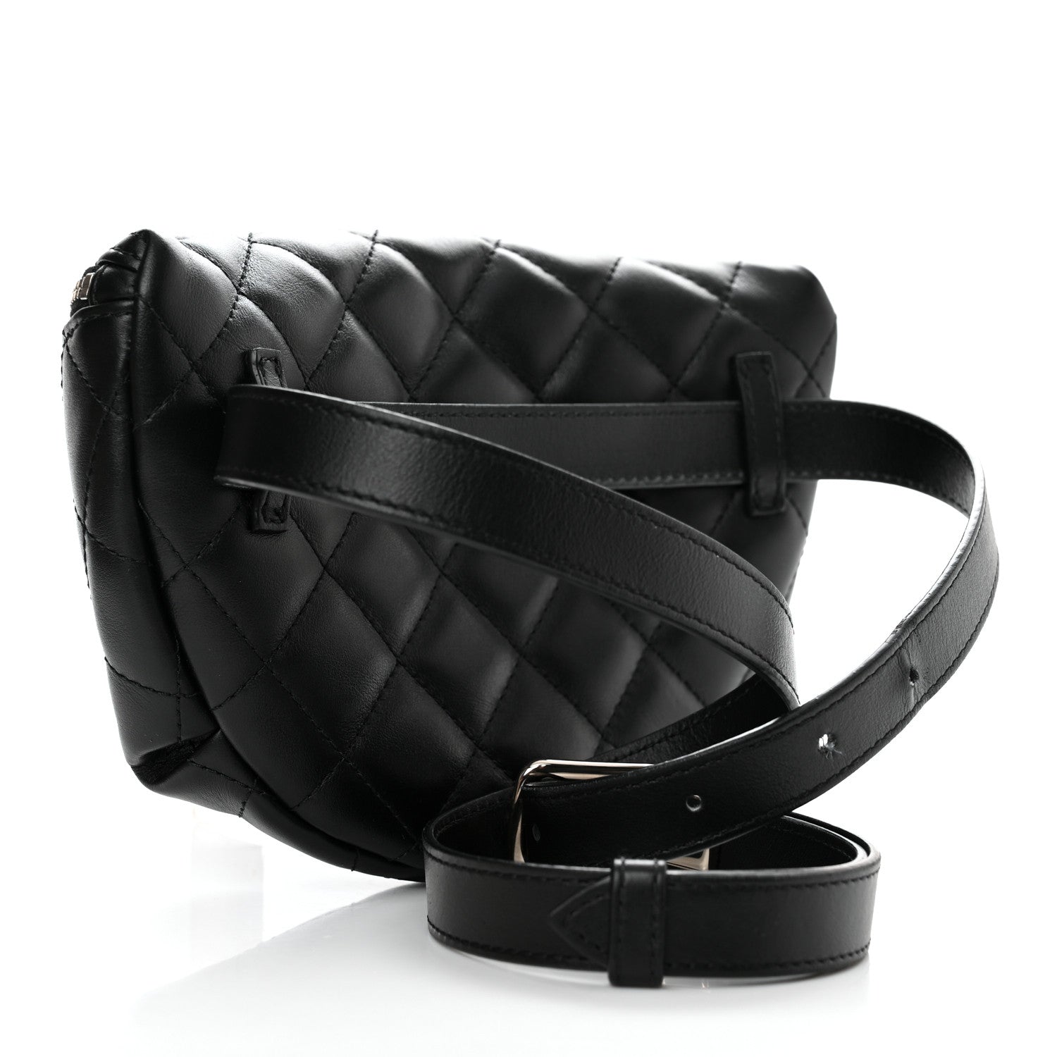 Chanel Calfskin Quilted Waist Belt Bag Black 3 of 10