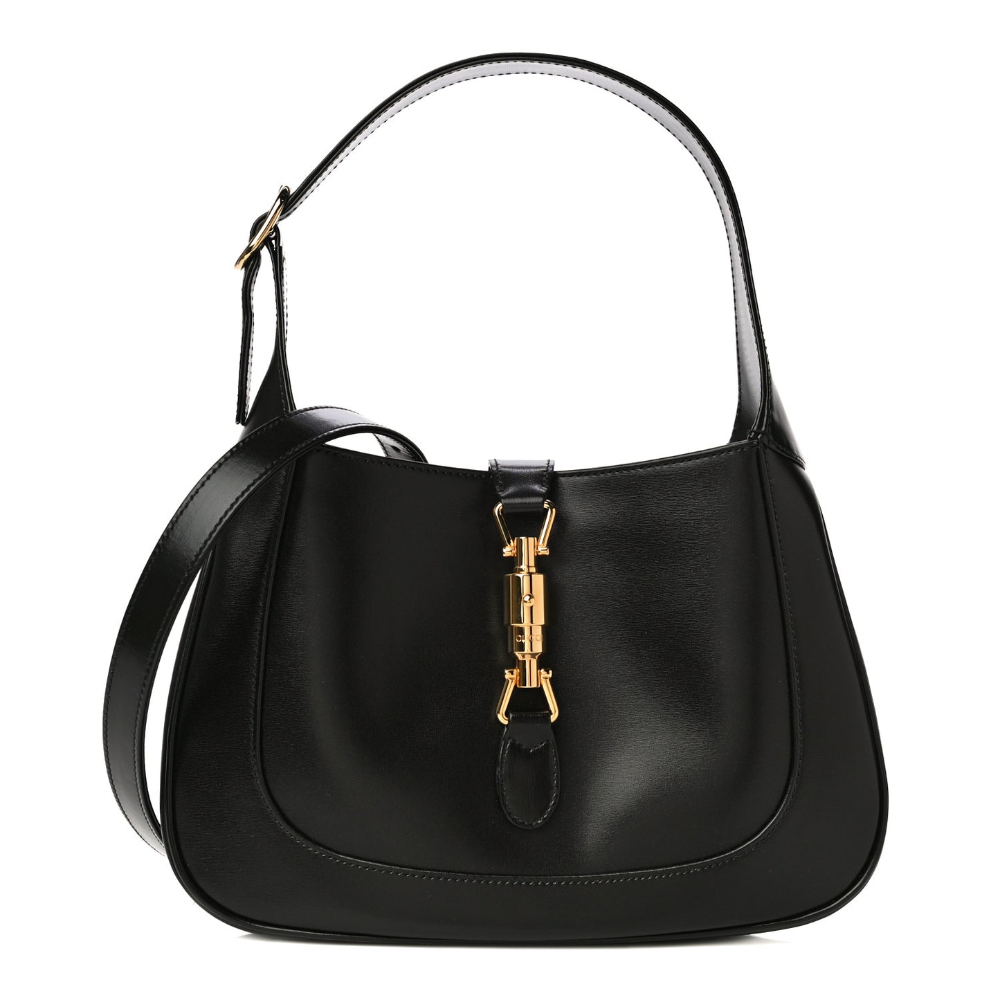 Boarded Dyana Lux Calfskin Small Jackie 1961 Hobo Black