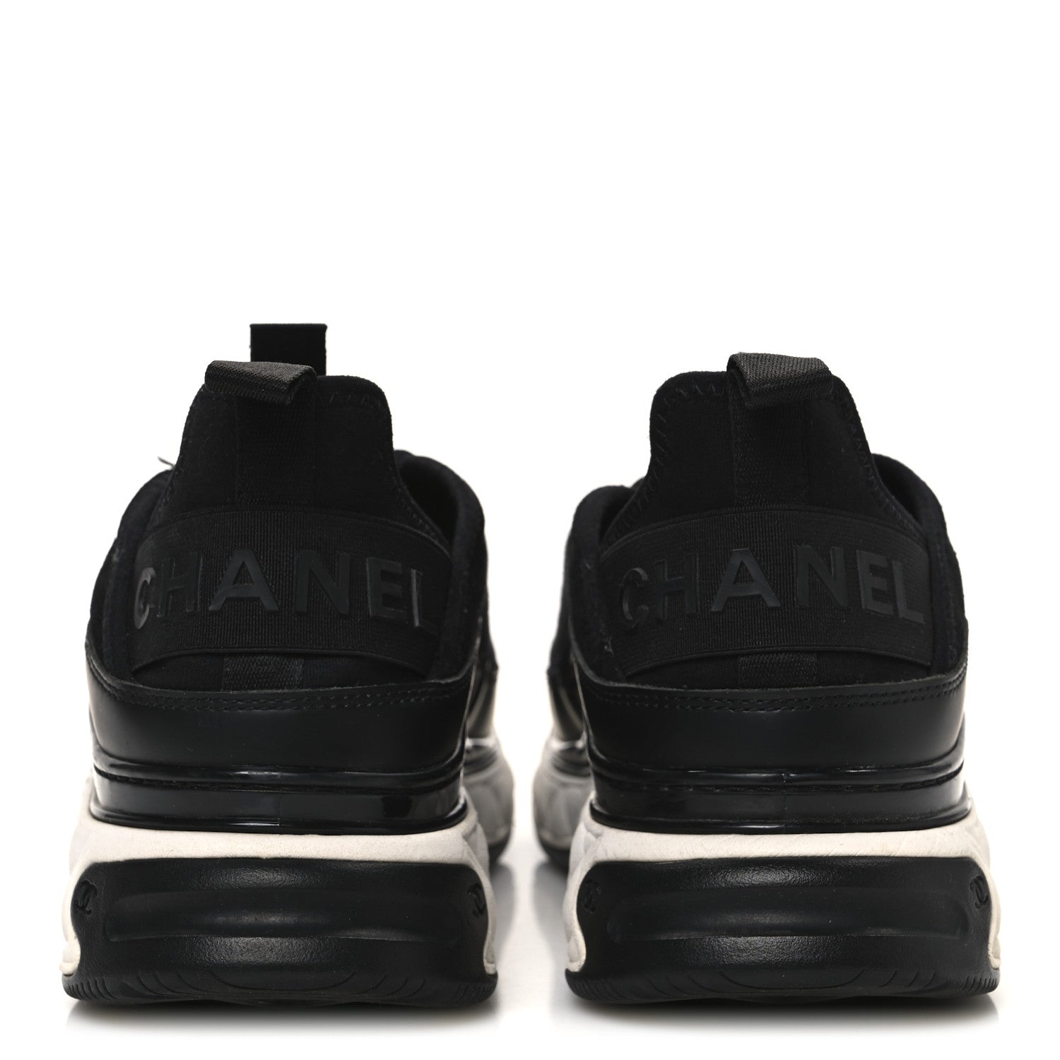 Chanel Velvet Calfskin Mixed Fibers CC Sneakers 39 Black 6 of 9