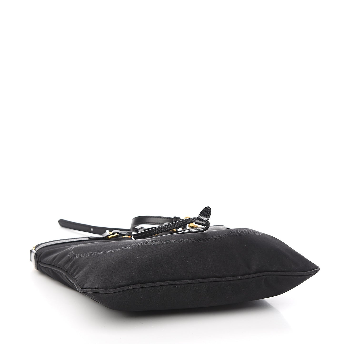 Tessuto Nylon Saffiano Logo Crossbody Bag Black
