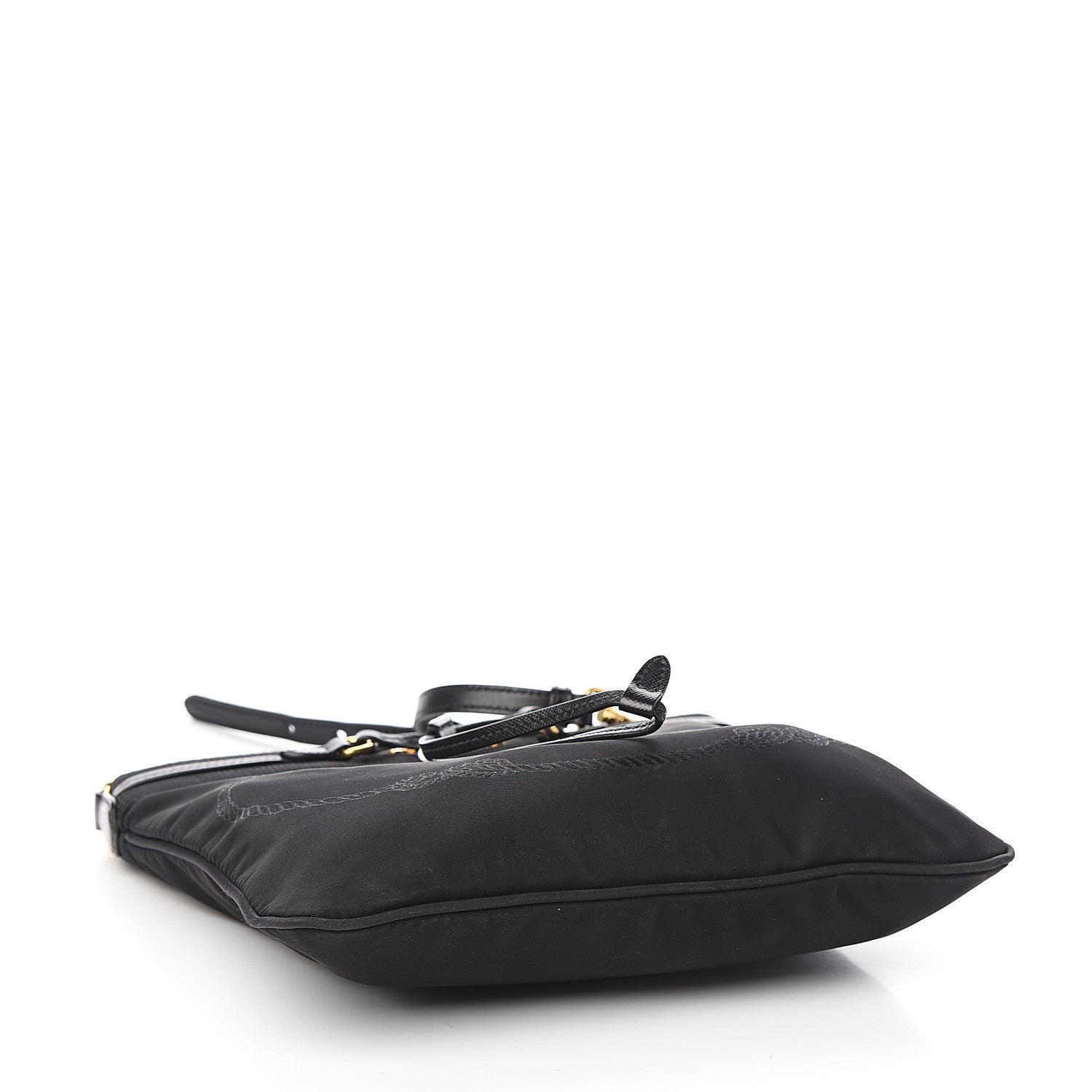 Prada Tessuto Nylon Saffiano Logo Crossbody Bag Black 3 of 10