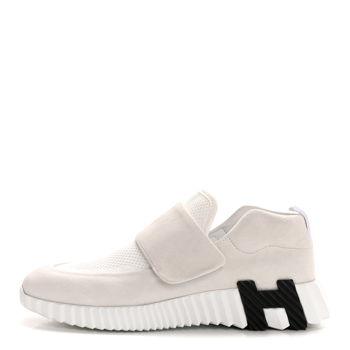 Suede Goatskin Mesh Fabric H Sneakers 38 White