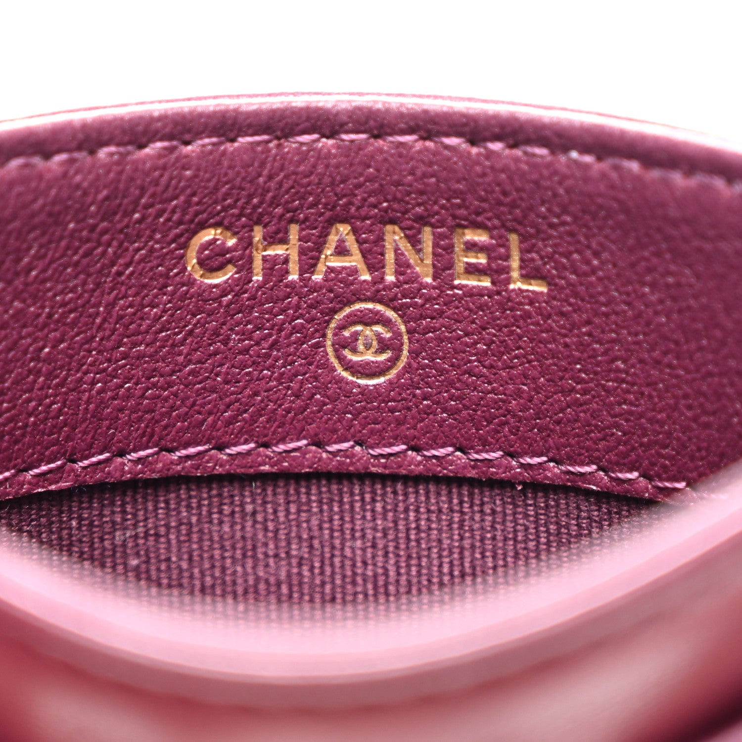 Chanel Lambskin Quilted Card Holder Purple 6 of 9