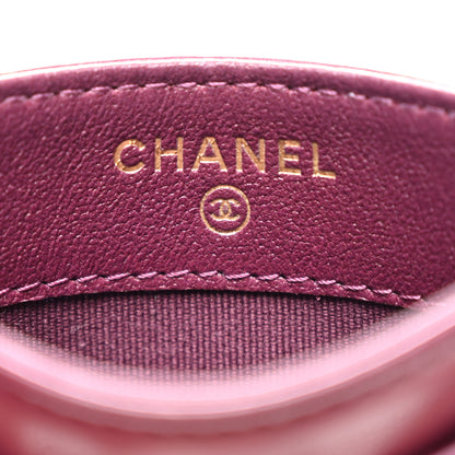 Chanel Lambskin Quilted Card Holder Purple 6 of 9