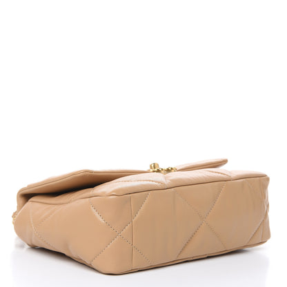 Chanel Lambskin Quilted Medium 19 Flap Dark Beige 4 of 10