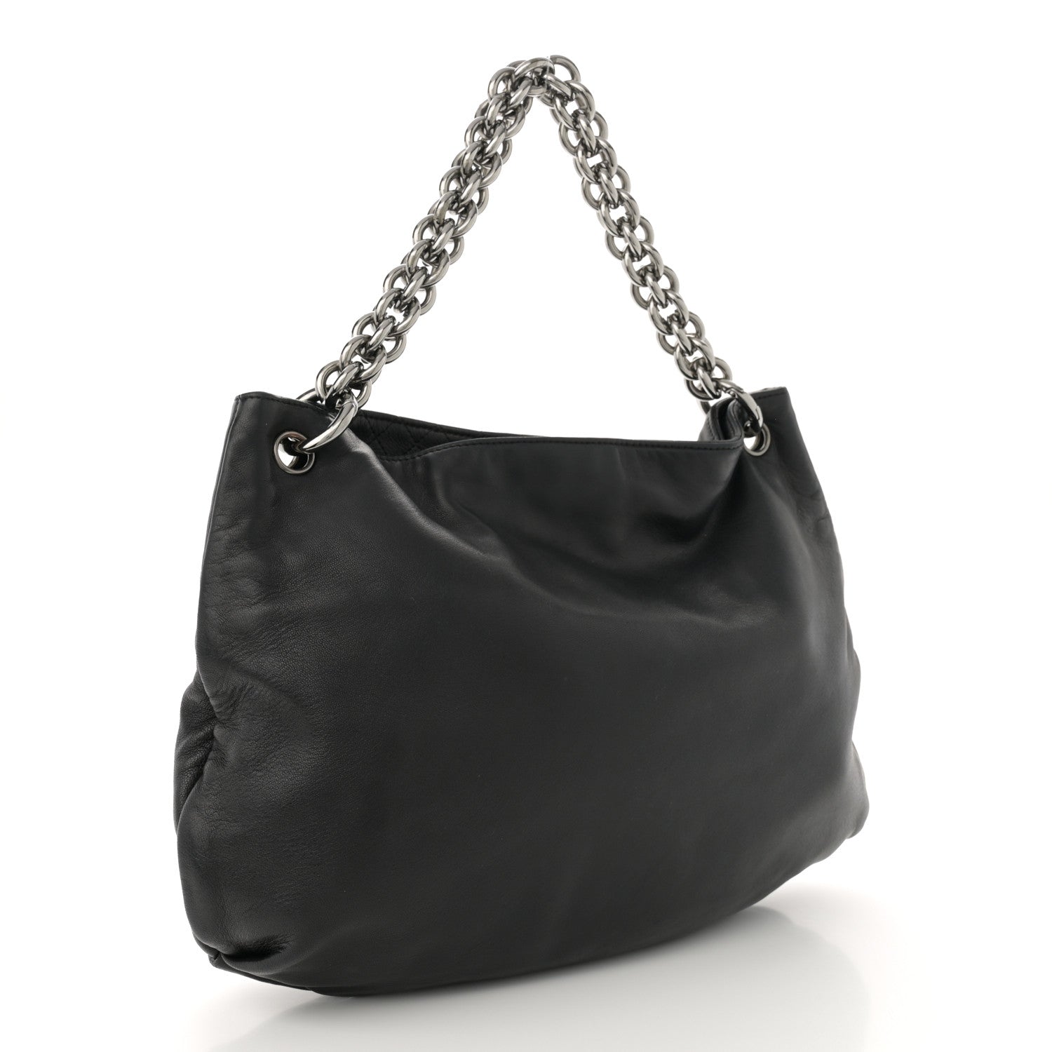 Chanel Lambskin Soft and Chain Small Hobo Black 3 of 11