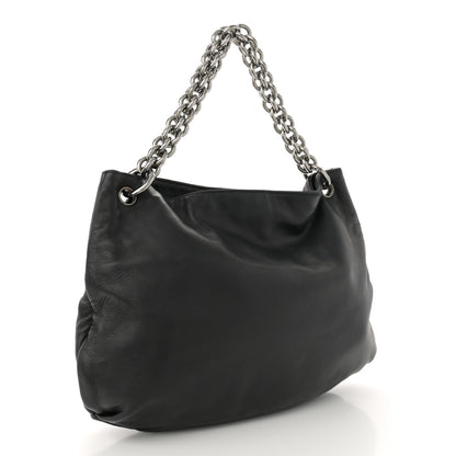 Chanel Lambskin Soft and Chain Small Hobo Black 3 of 11