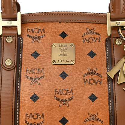 MCM Visetos Satchel Cognac 7 of 10