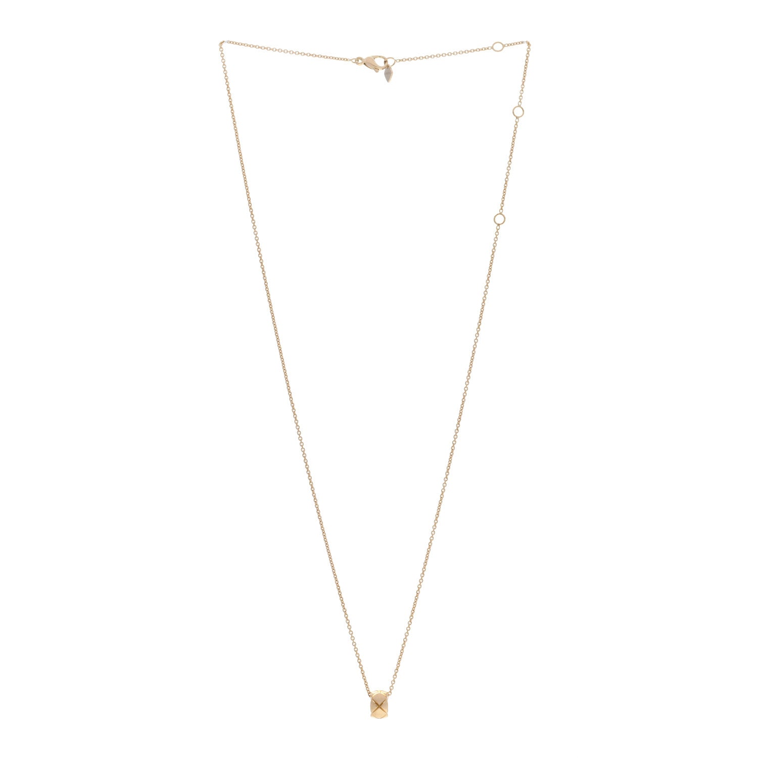 Chanel 18K Yellow Gold Coco Crush Round Pendant Necklace 3 of 5