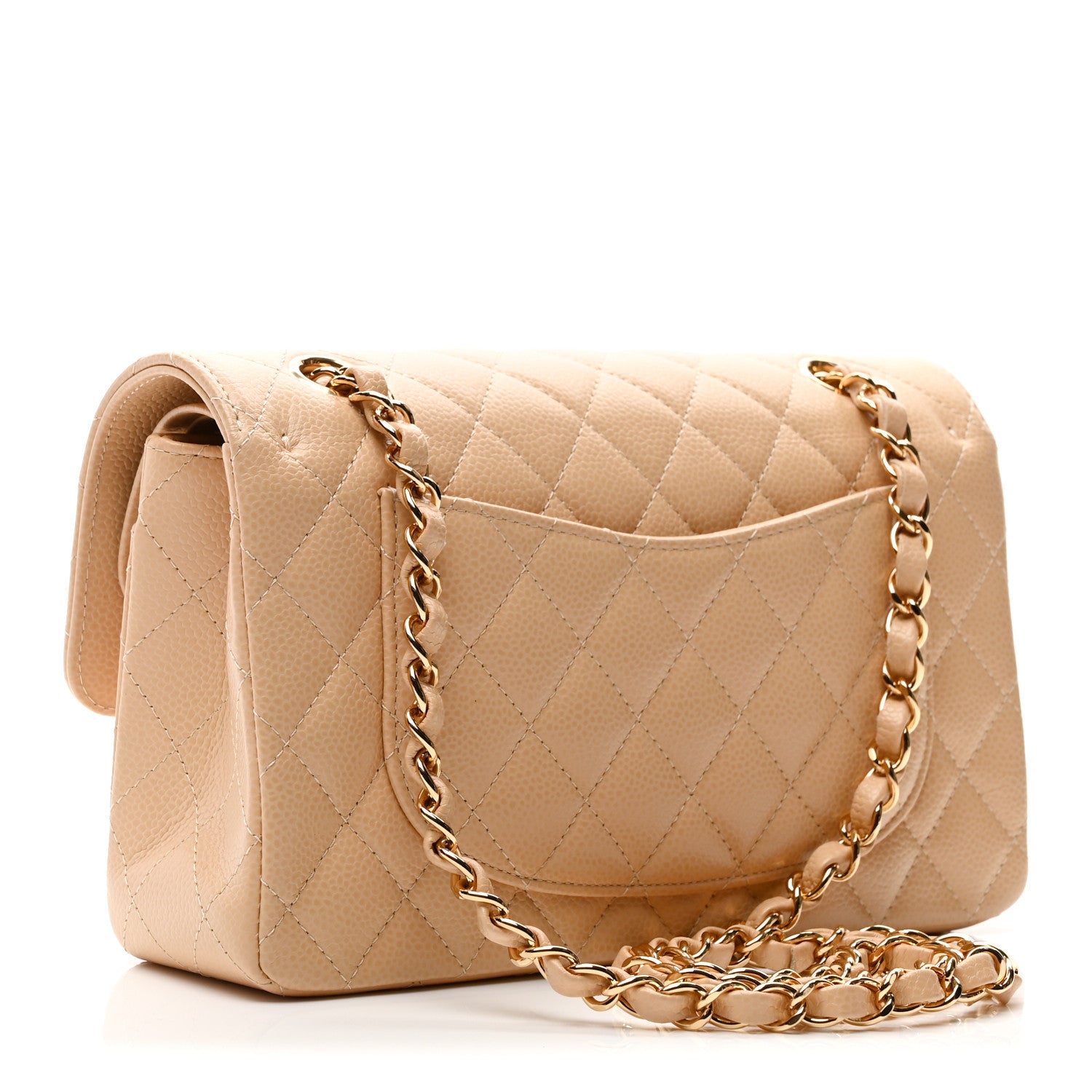 Chanel Caviar Quilted Small Double Flap Beige 3 of 10