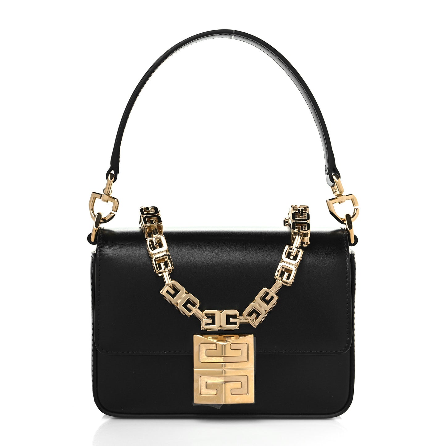 Box Calfskin Small 4G Cube Chain Shoulder Bag Black