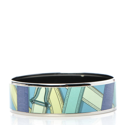 Hermes Enamel Printed Wide Cavalcadour Bracelet 62 3 of 6