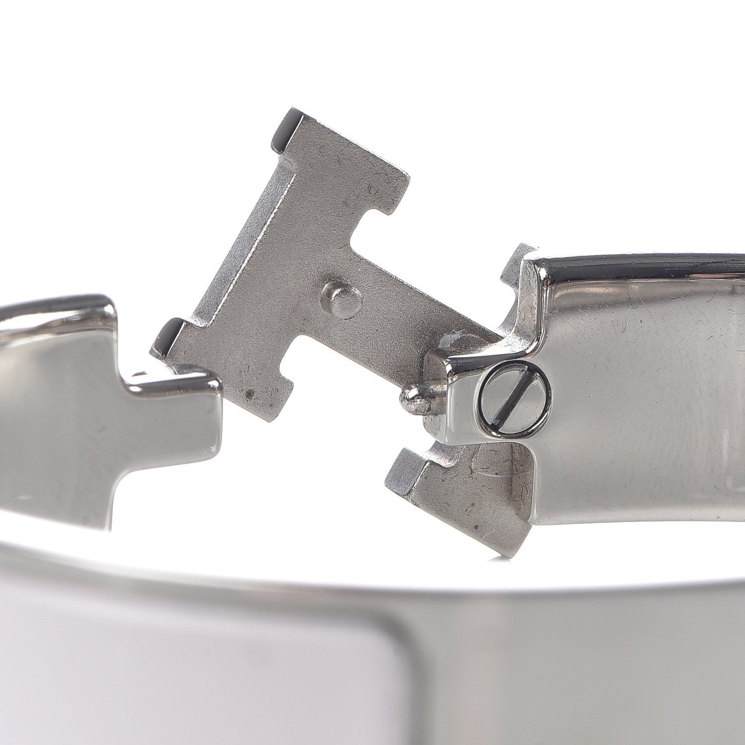 Hermes Enamel Narrow Clic Clac H Bracelet PM Rose Nymph White 5 of 7
