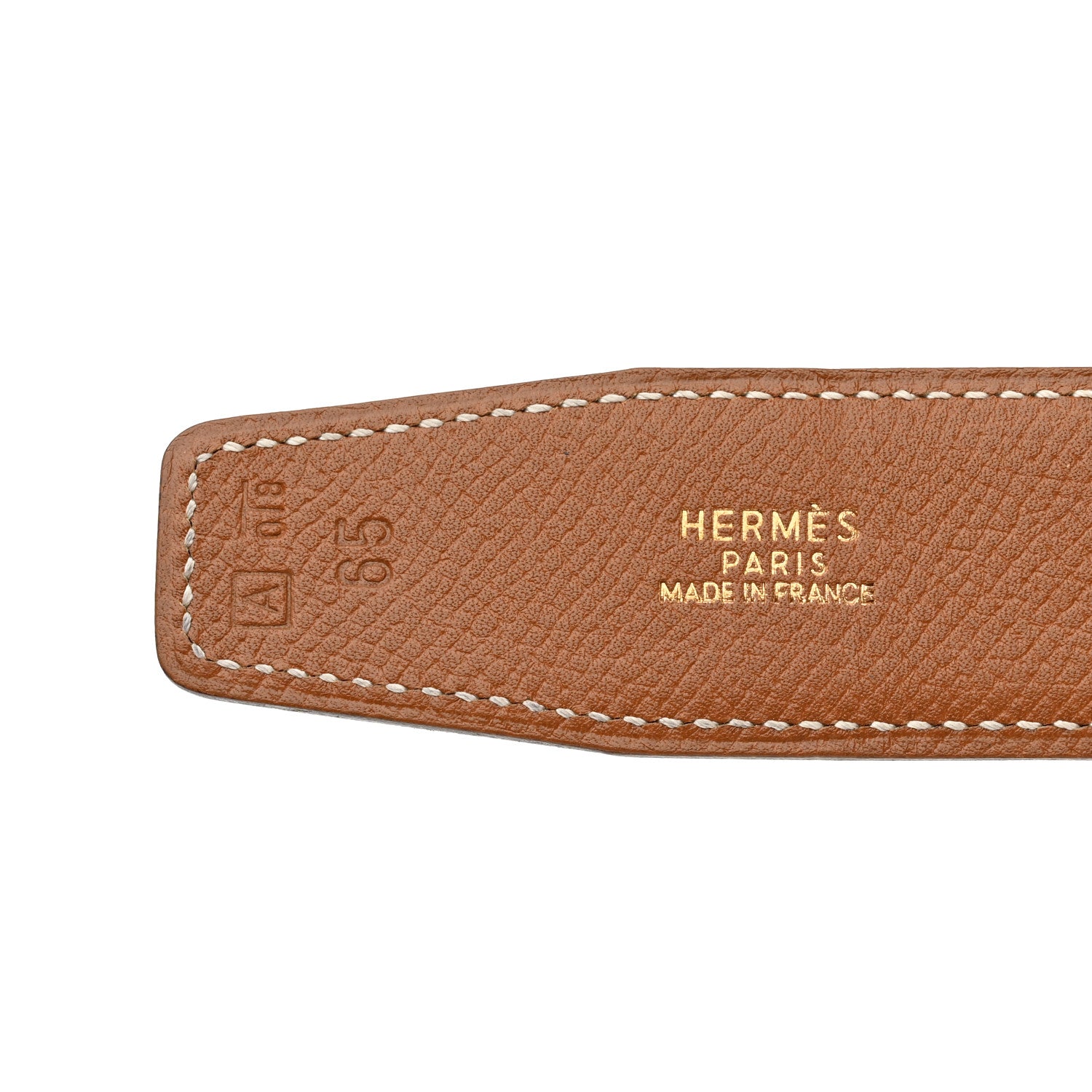 Hermes Box Courchevel 32mm Belt Strap 65 Black Gold 7 of 8
