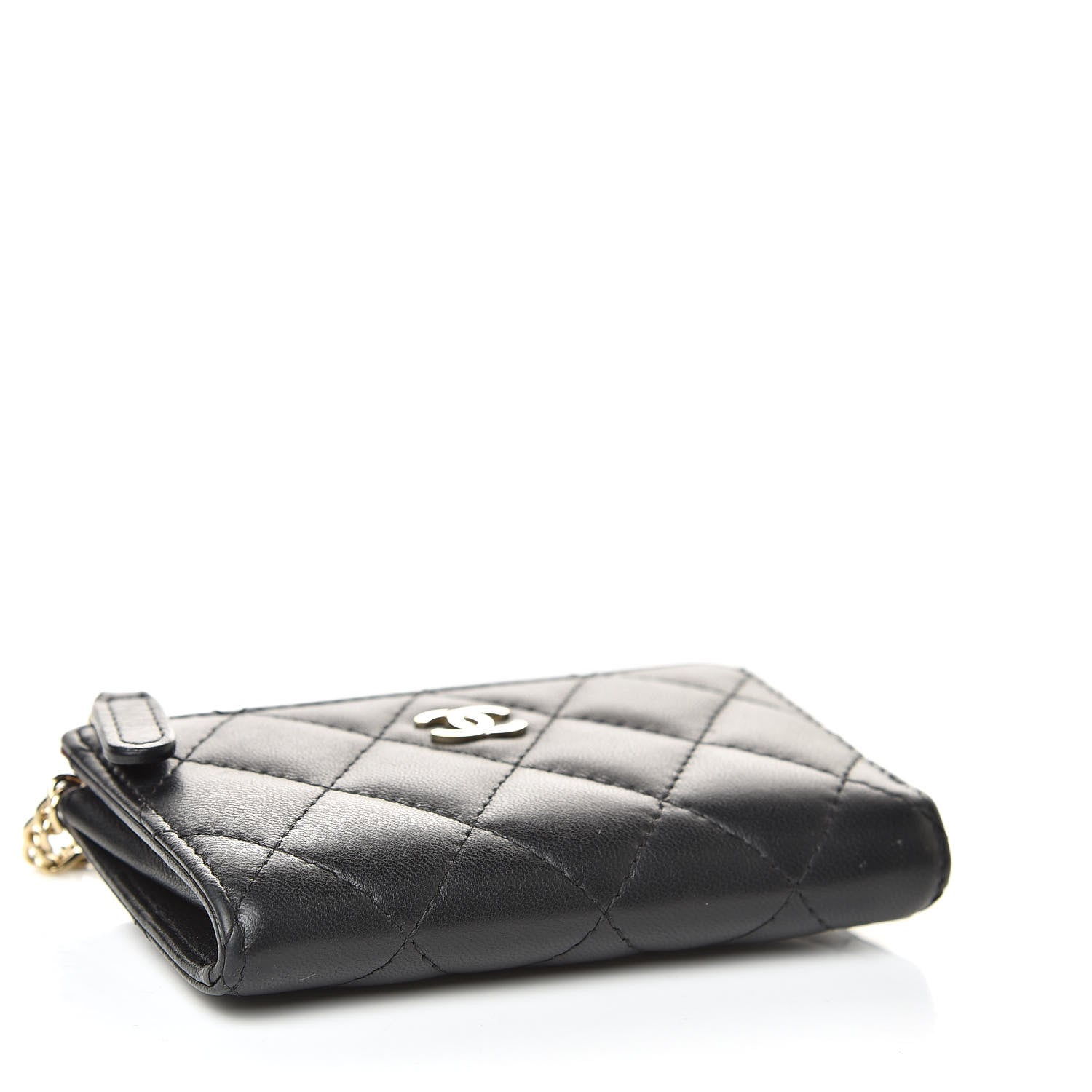 Chanel Lambskin Quilted Key Holder Case Black 4 of 8