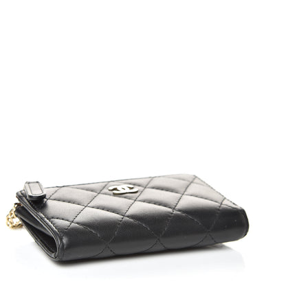 Chanel Lambskin Quilted Key Holder Case Black 4 of 8