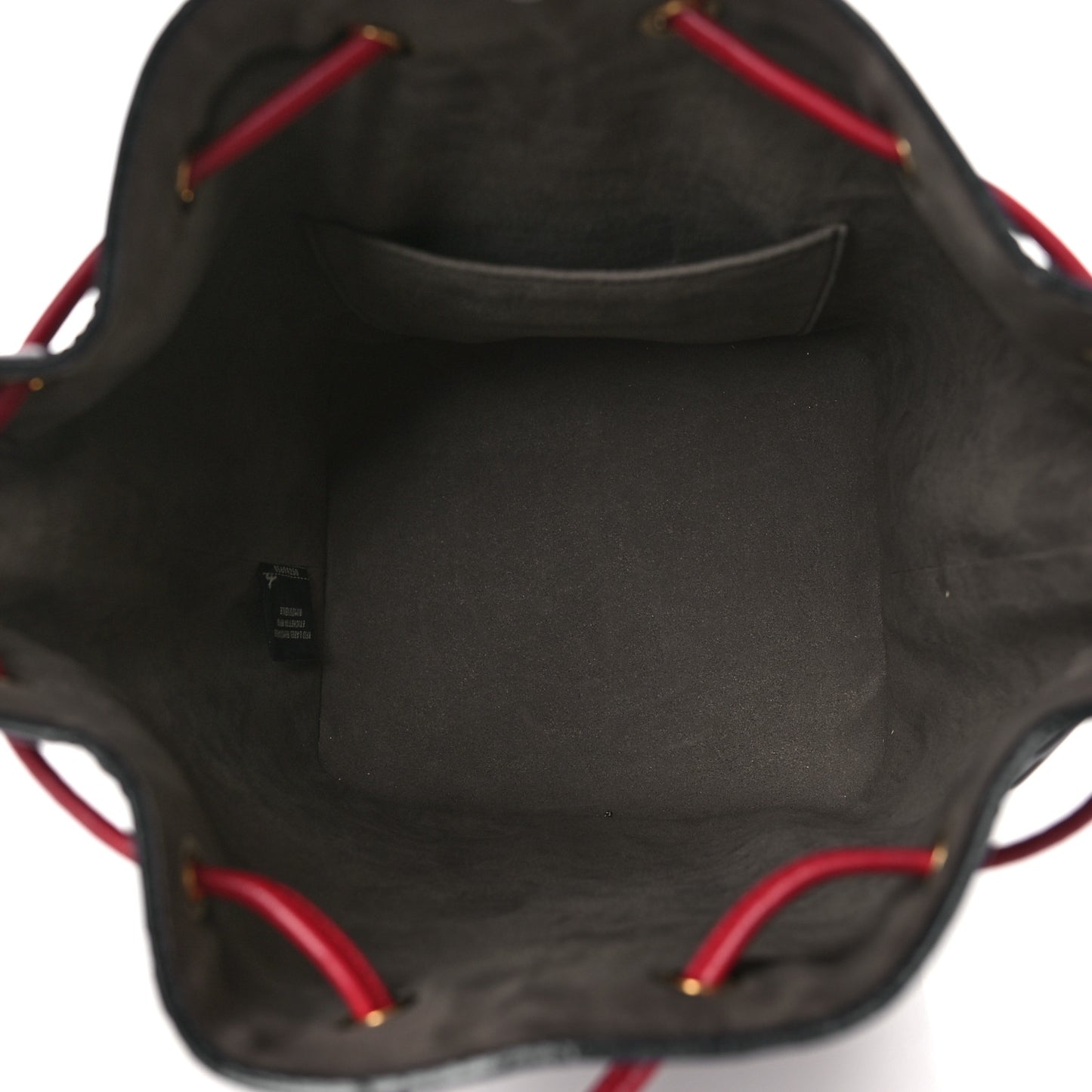 Vitello Grace F is Fendi Bi-Color FF 1974 Embossed Grande Mon Tresor Bucket Bag Maya Black Fragola