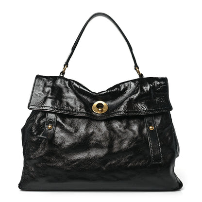 Saint Laurent Patent Large Muse Two Tote Black 1 of 9