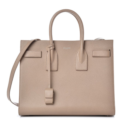 Saint Laurent Grained Calfskin Small Sac De Jour Dark Beige 1 of 13