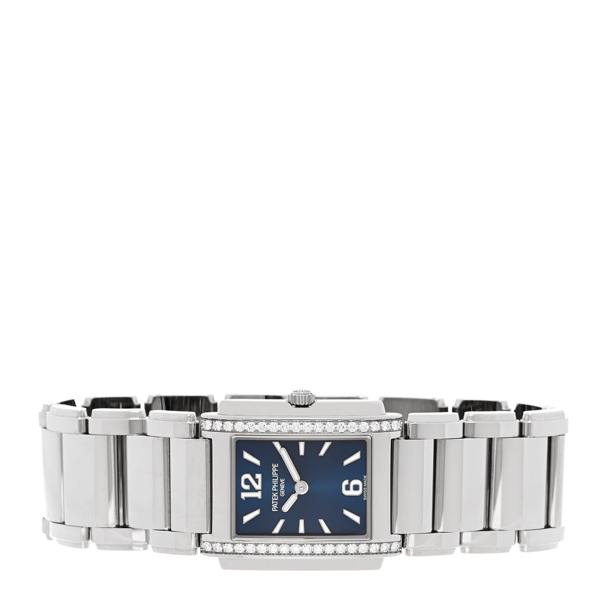 Patek Philippe Stainless Steel Diamond 25mm Twenty-4 Quartz Watch Blue 4910/1200A-001 2 of 6