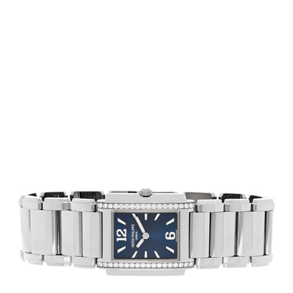 Patek Philippe Stainless Steel Diamond 25mm Twenty-4 Quartz Watch Blue 4910/1200A-001 2 of 6