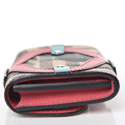Burberry Haymarket Check Floral Print Chesam Card Case Plum Pink 11 of 14