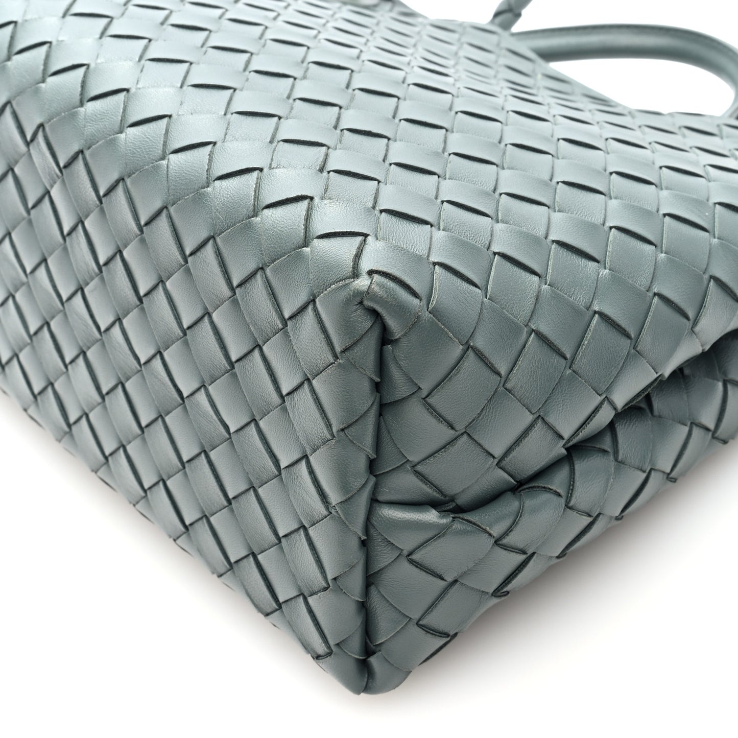 Nappa Intrecciato Medium Andiamo Shoulder Bag Slate