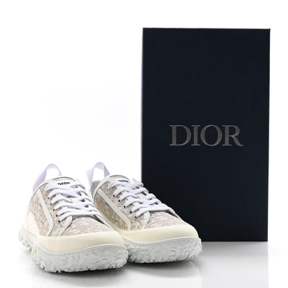 Christian Dior Jacquard Rubber Oblique Mens B28 Low Top Sneakers 42 White 10 of 10