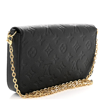Louis Vuitton Empreinte Pochette Felicie Chain Wallet Black 4 of 12