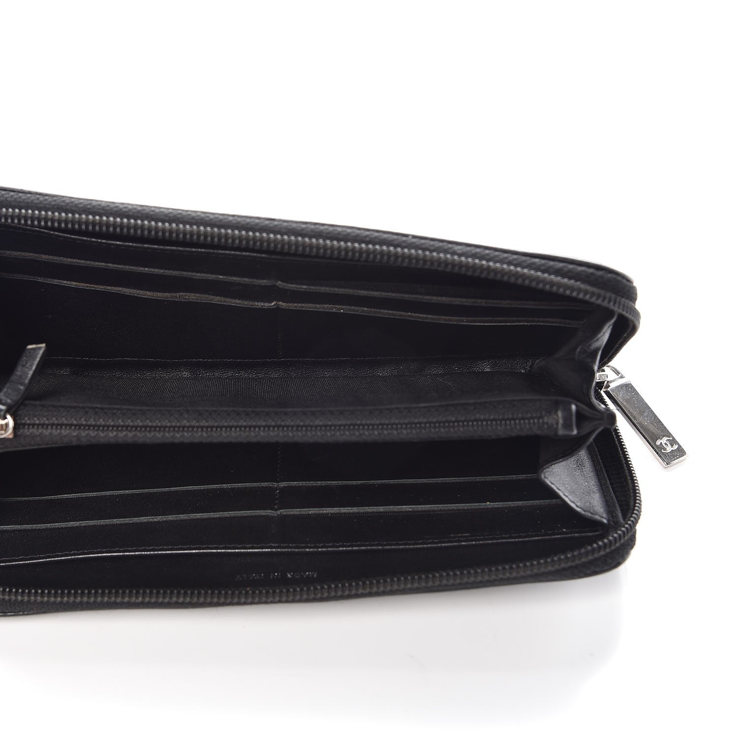 Chanel Caviar CC Timeless Large Zip Around Wallet Black 5 of 12