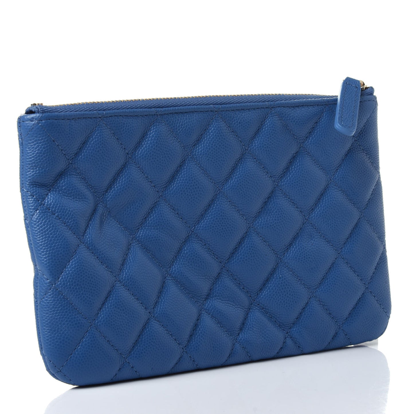 Caviar Quilted Small Pouch Blue