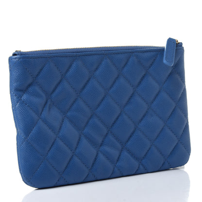 Chanel Caviar Quilted Small Pouch Blue 2 of 4