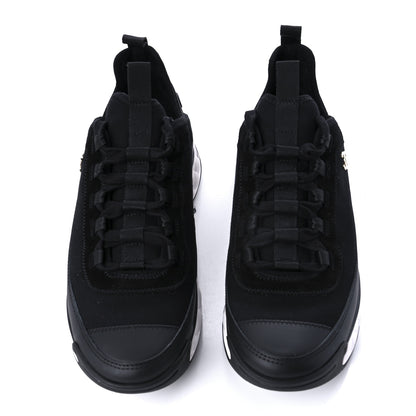 Chanel Velvet Calfskin Mixed Fibers CC Sneakers 38.5 Black 5 of 11