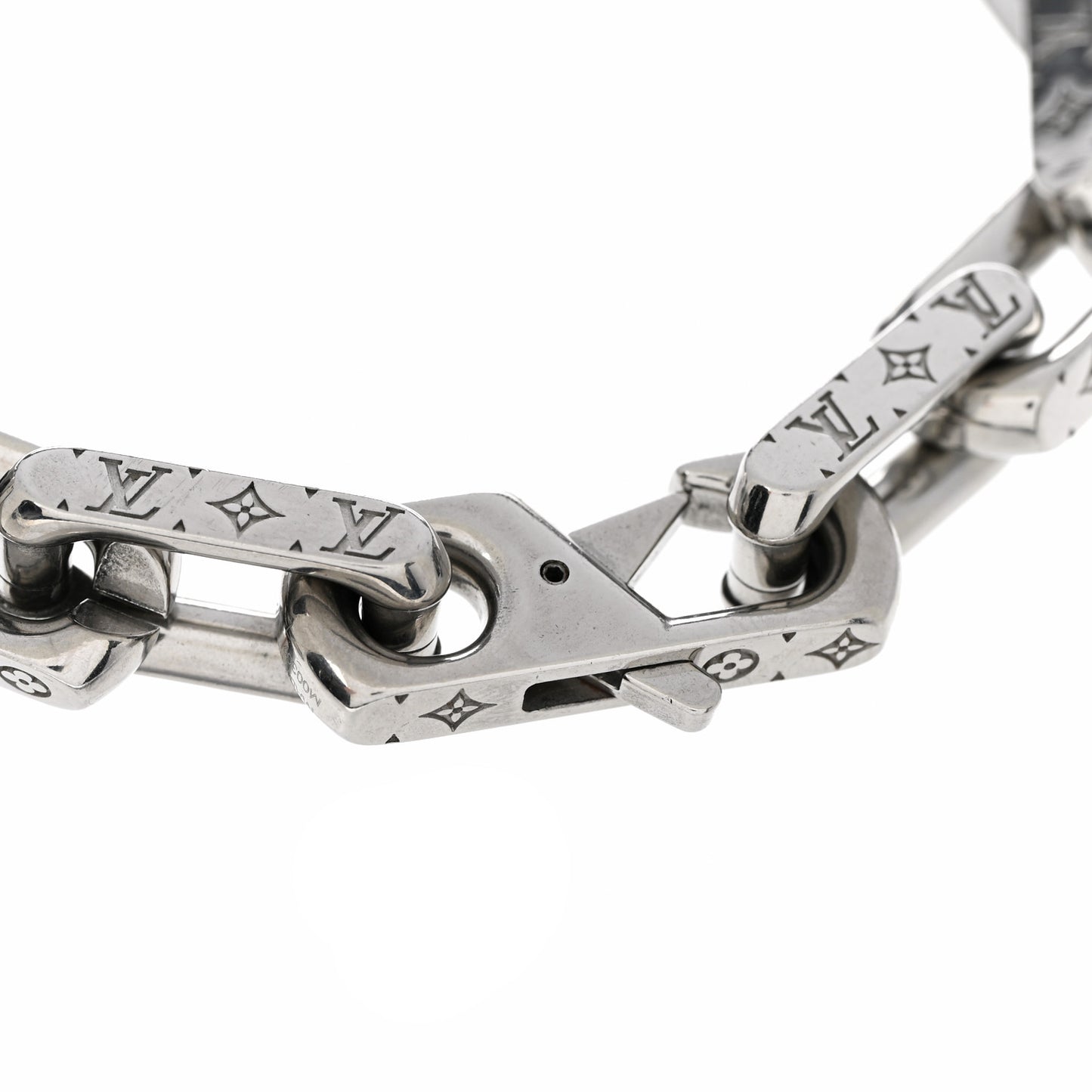 Monogram Chain Link Bracelet M Silver