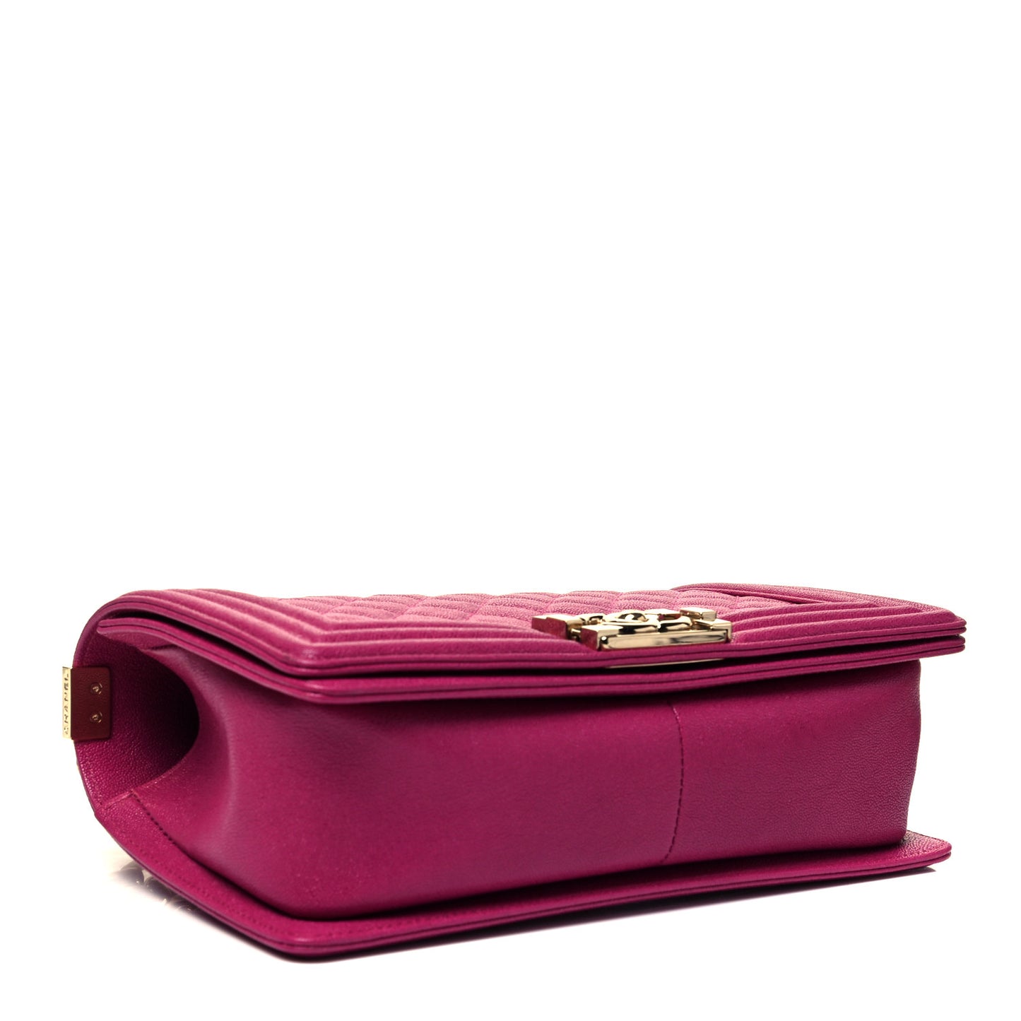 Caviar Quilted Medium Boy Flap Fuchsia