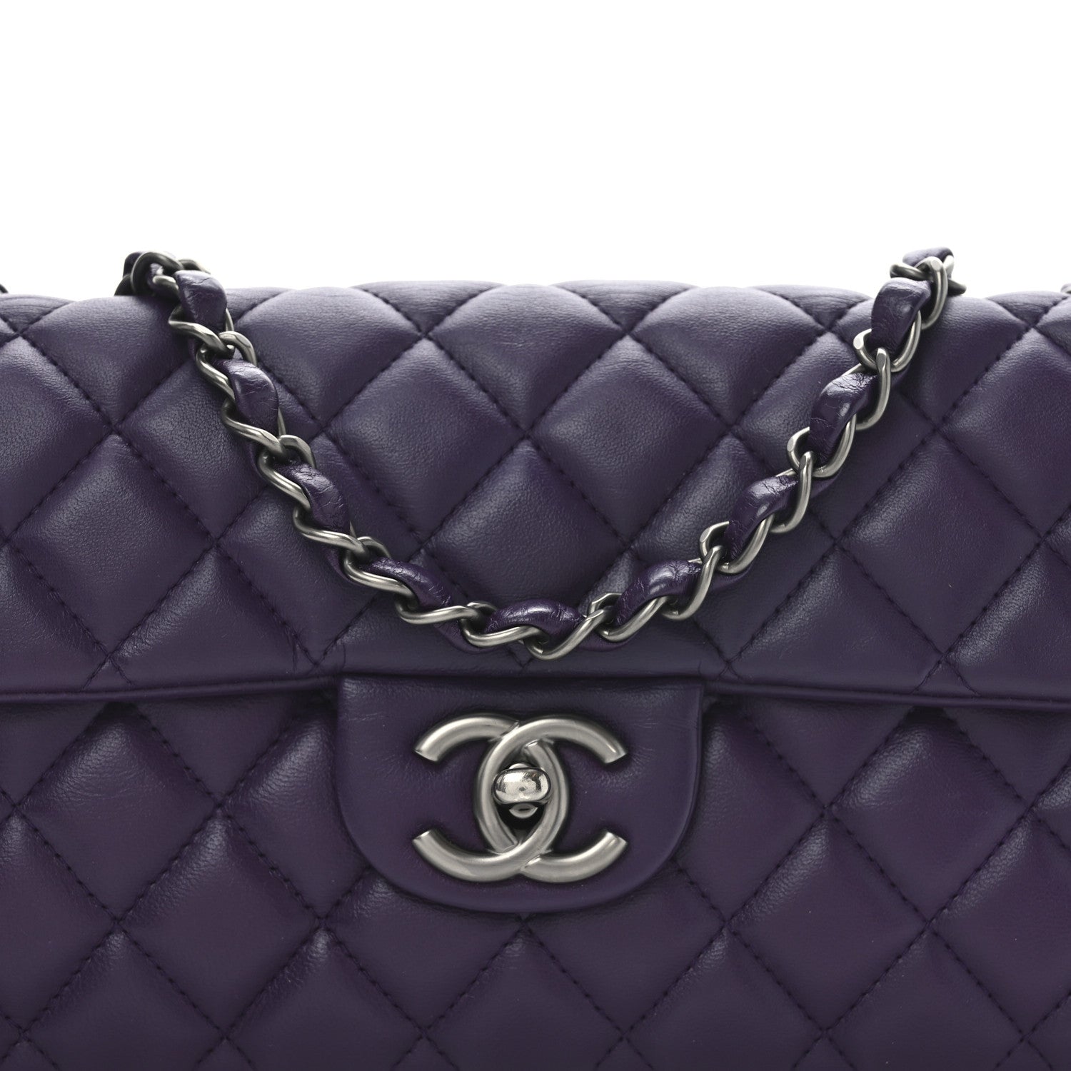 Chanel Lambskin East West Flap Purple 8 of 10