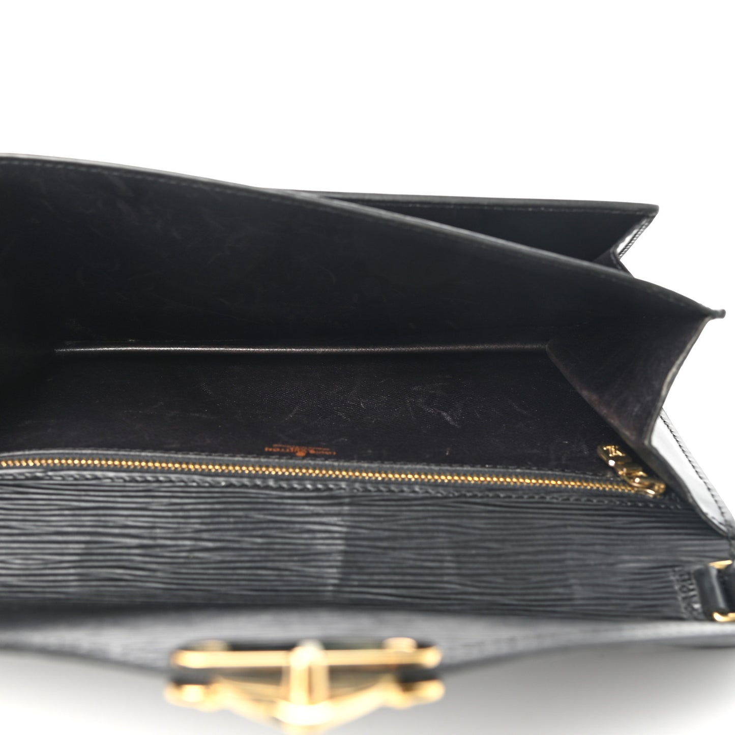 Epi Pochette Sellier Dragonne Clutch Black