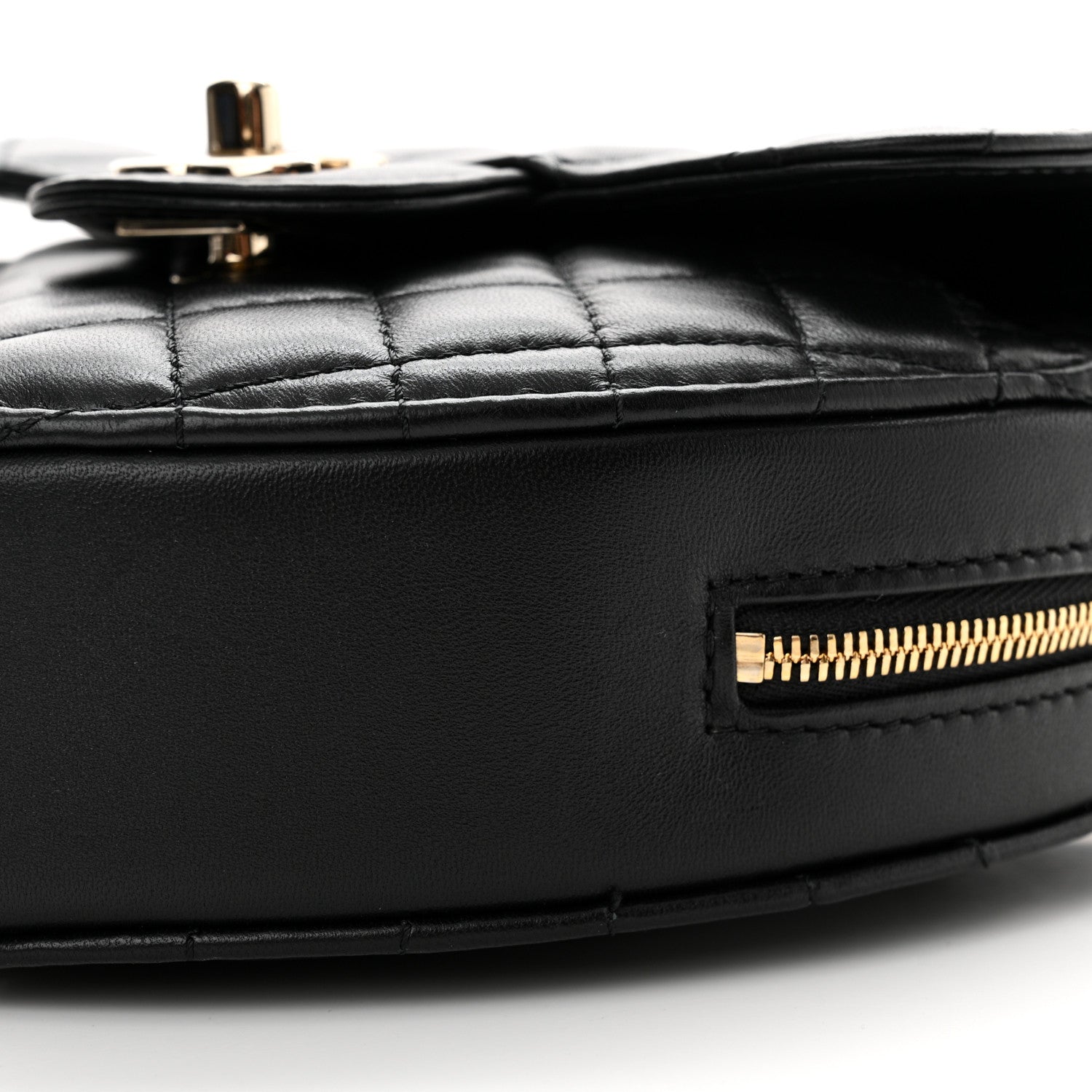 Chanel Lambskin Quilted CC In Love Heart Bag Black 10 of 10