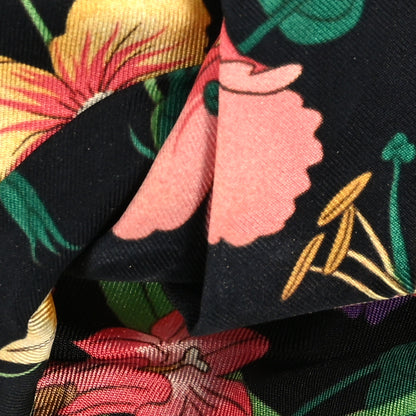 Gucci Silk Monogram Flora Print Headband S Black 5 of 6