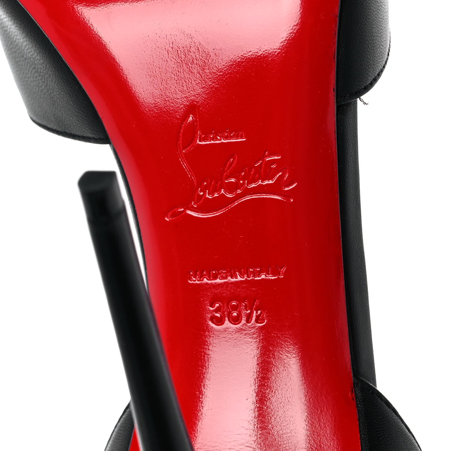 Christian Louboutin Kid Gourmi Pump 100 38.5 Black Gold 6 of 8