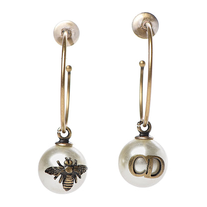 Christian Dior Pearl Bee Star Tribales Hoop Earrings 1 of 6