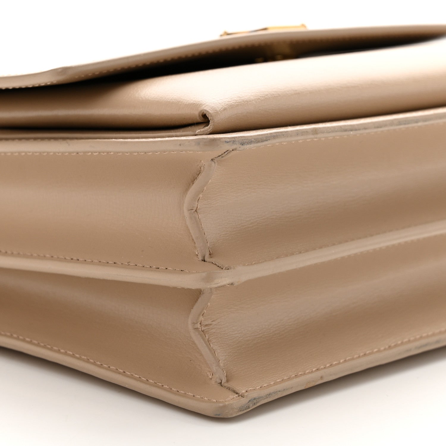 Saint Laurent Calfskin Medium Monogram Sunset Dark Beige 10 of 11