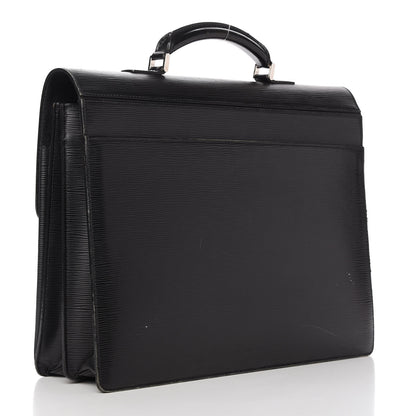 Louis Vuitton Epi Robusto 2 Compartment Briefcase Black 3 of 11