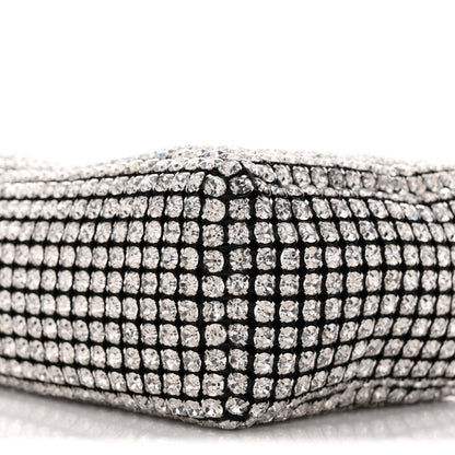 Alexander Wang Mesh Crystal Rhinestone Mini Heiress Pouch Black Silver 9 of 10
