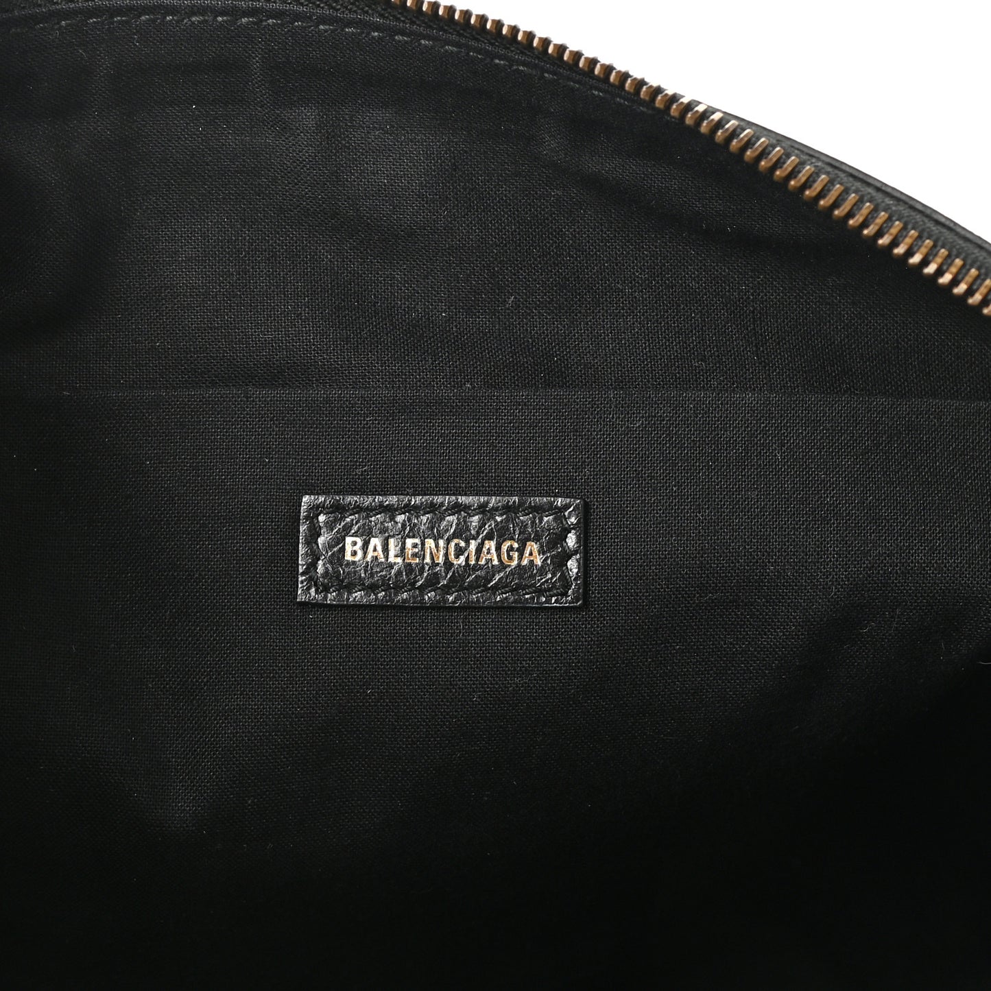 Agneau Classic Hardware Graffiti Small Pouch Black White
