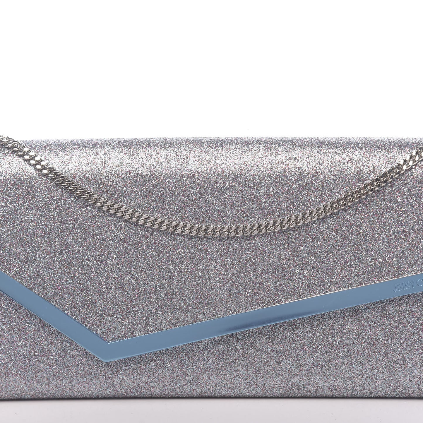 Glitter Fabric Erica Chain Clutch Multicolor