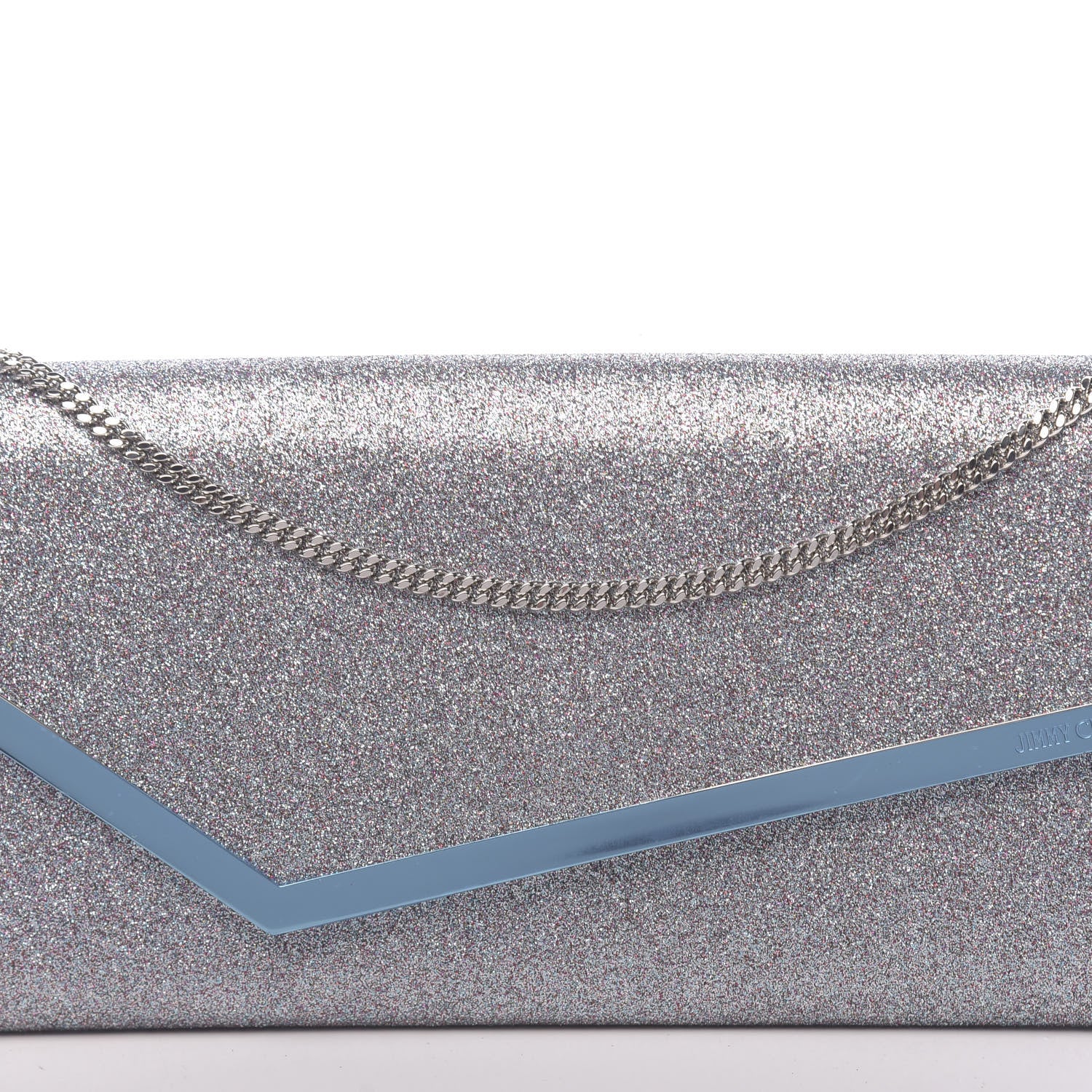 Jimmy Choo Glitter Fabric Erica Chain Clutch Multicolor 9 of 9