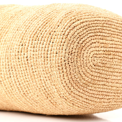Loewe Calfskin Raffia Anagram Paulas Ibiza Pochette Bag Natural Tan 9 of 11